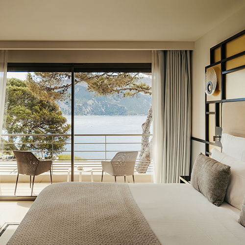 Chambre d'hôtel 5 étoiles vue mer à Cassis