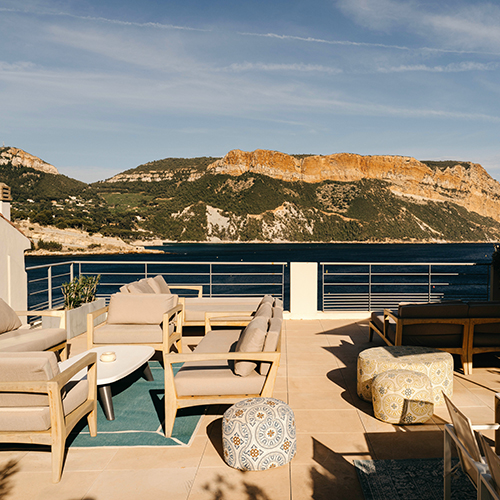 Suite en hôtel 5 étoiles vue mer à Cassis