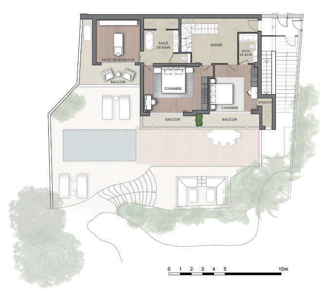 Plan de la villa Cala Bianca vue mer à Cassis